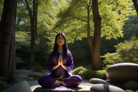 Charoite meditation